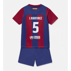 Barcelona Fotballdrakt Inigo Martinez #5 Hjemmedrakt Barn 2023-24 Kortermet (+ Korte bukser)