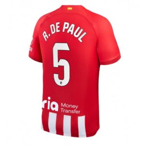 Atletico Madrid Fotballdrakt Herre Rodrigo De Paul #5 Hjemmedrakt 2023-24 Kortermet