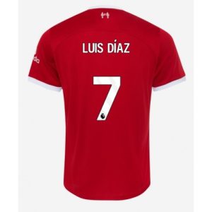 Liverpool Fotballdrakt Herre Luis Diaz #7 Hjemmedrakt 2023-24 Kortermet