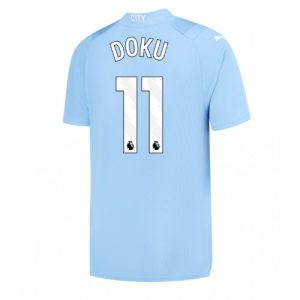 Manchester City Fotballdrakt Herre Jeremy Doku #11 Hjemmedrakt 2023-24 Kortermet