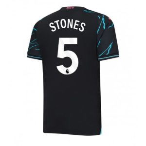 Manchester City Fotballdrakt Herre John Stones #5 Tredjedrakt 2023-24 Kortermet