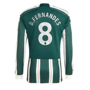 Manchester United Fotballdrakt Herre Bruno Fernandes #8 Bortedrakt 2023-24 Langermet